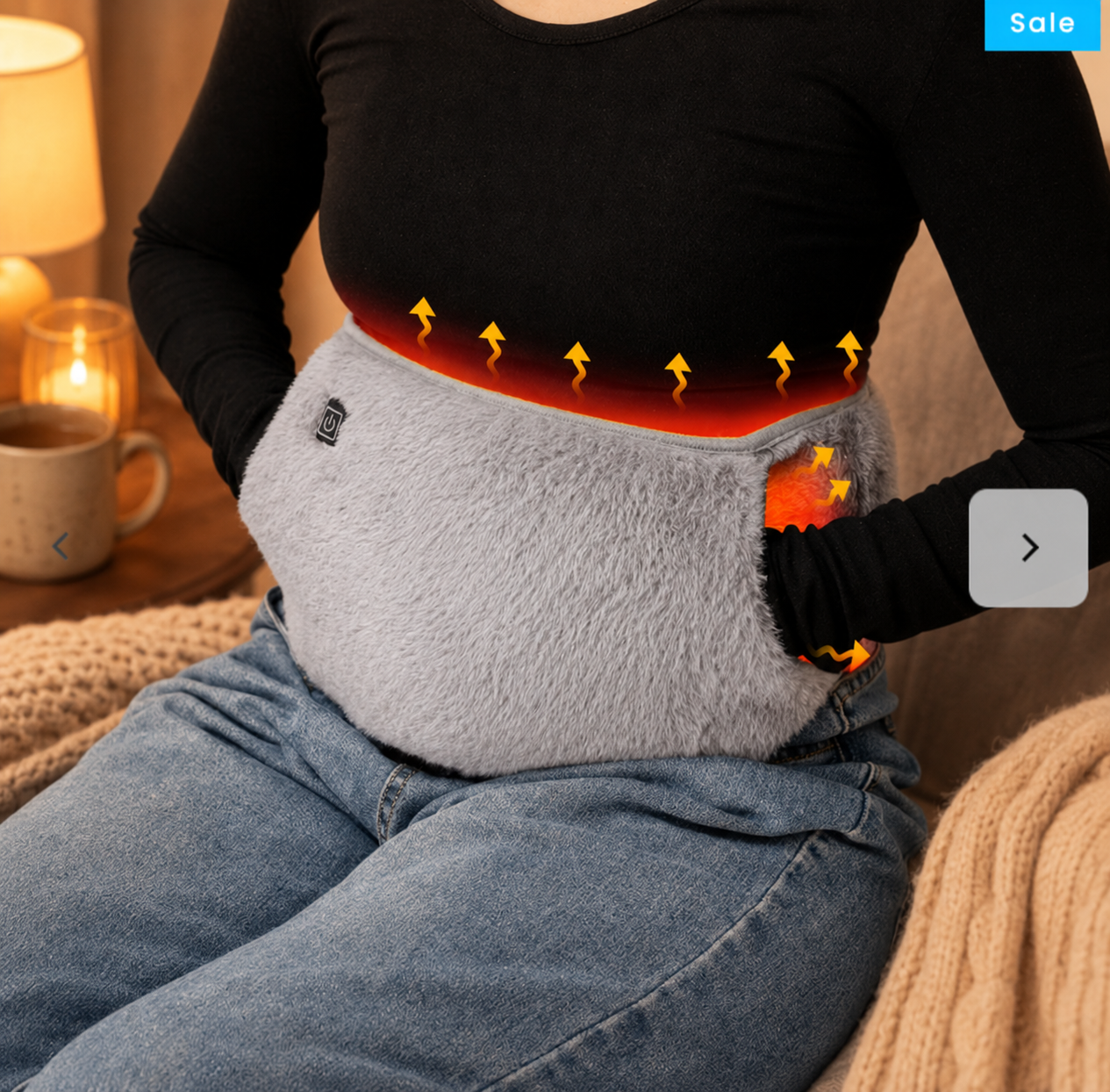 USB Electric Heating Belt | 3-Gear Temperature Control | Back Pain, Period Cramps & Winter Warmth