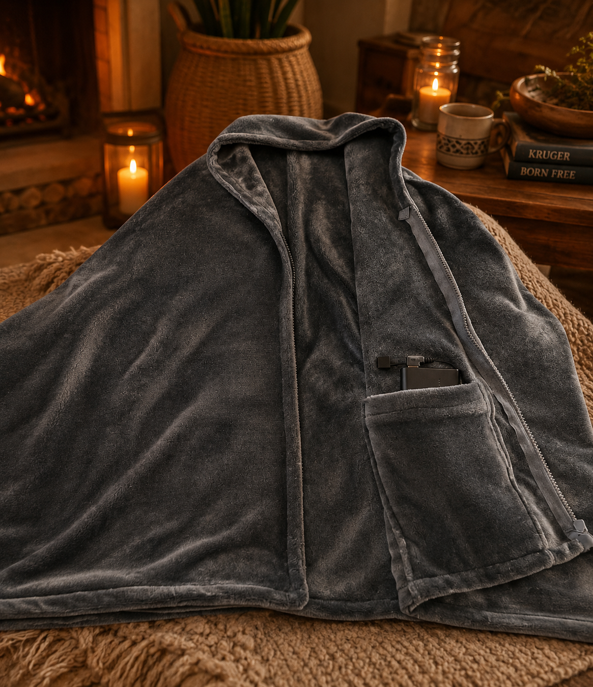 Dual USB Electric Heated Blanket & Shawl | 2-in-1 Warming Throw | South Africa