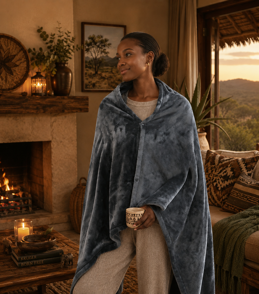 Dual USB Electric Heated Blanket & Shawl | 2-in-1 Warming Throw | South Africa